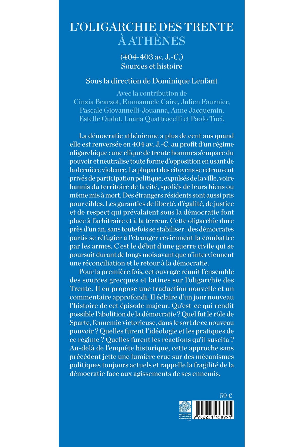 L’oligarchie des Trente à Athènes (404-403 av. J.-C.)