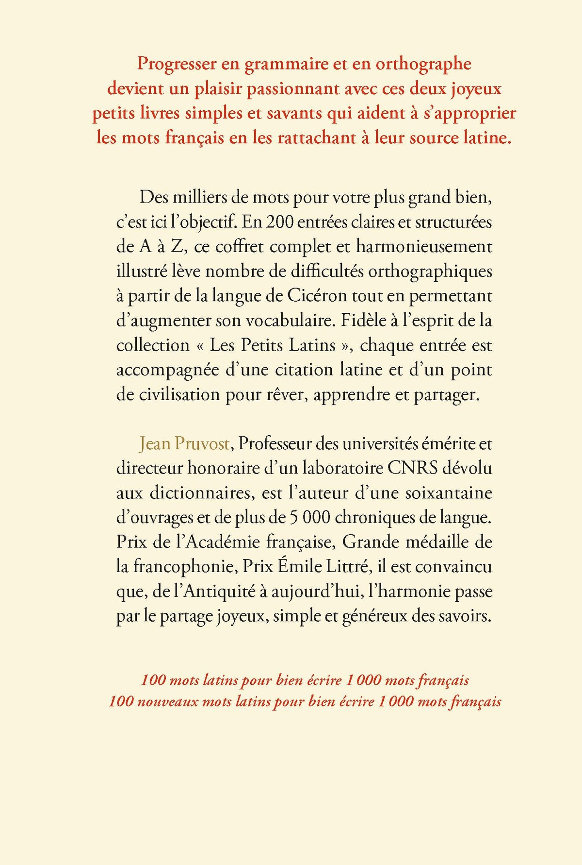 Les mots latins pour bien écrire le français de A à Z