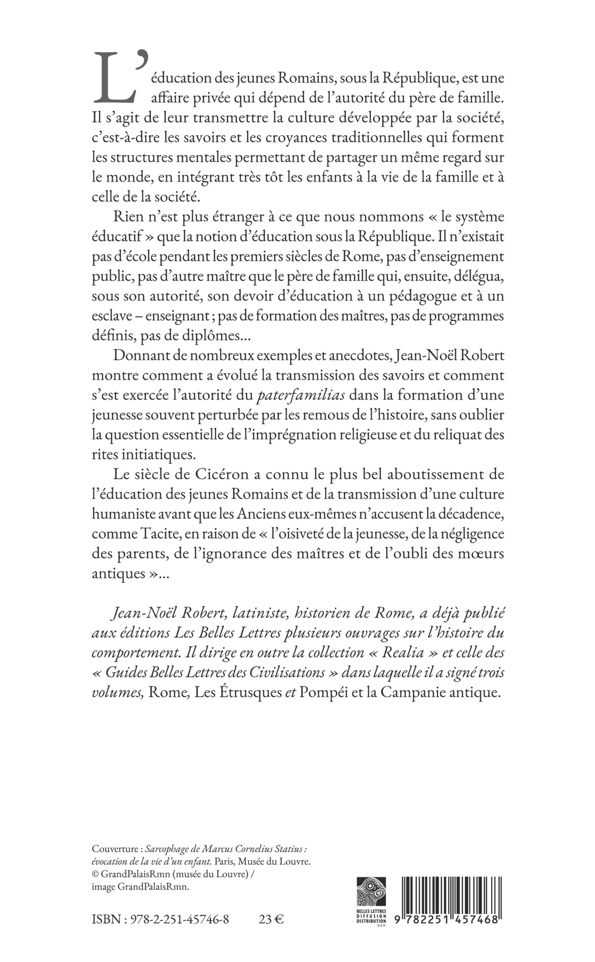 L'éducation des jeunes Romains au temps de Cicéron