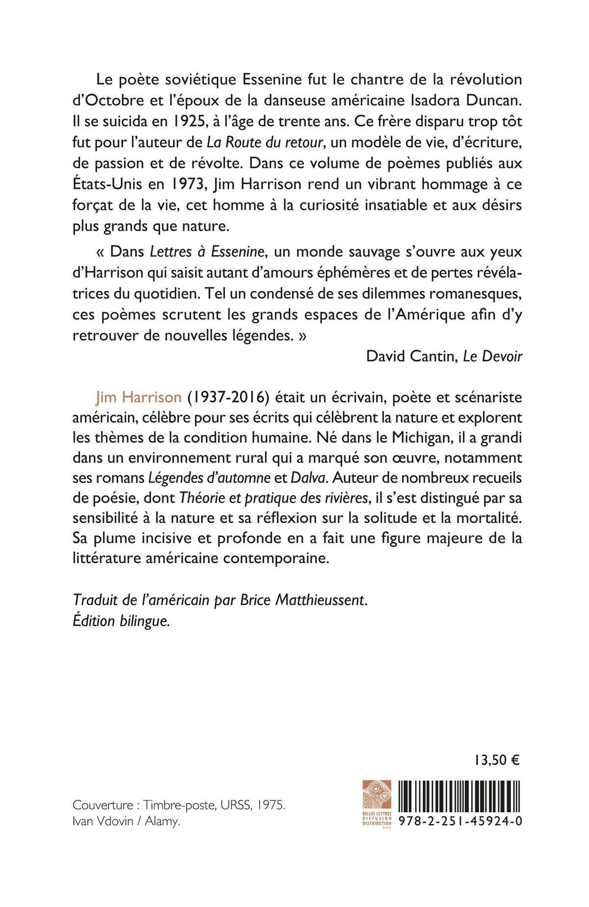 Lettres à Essénine