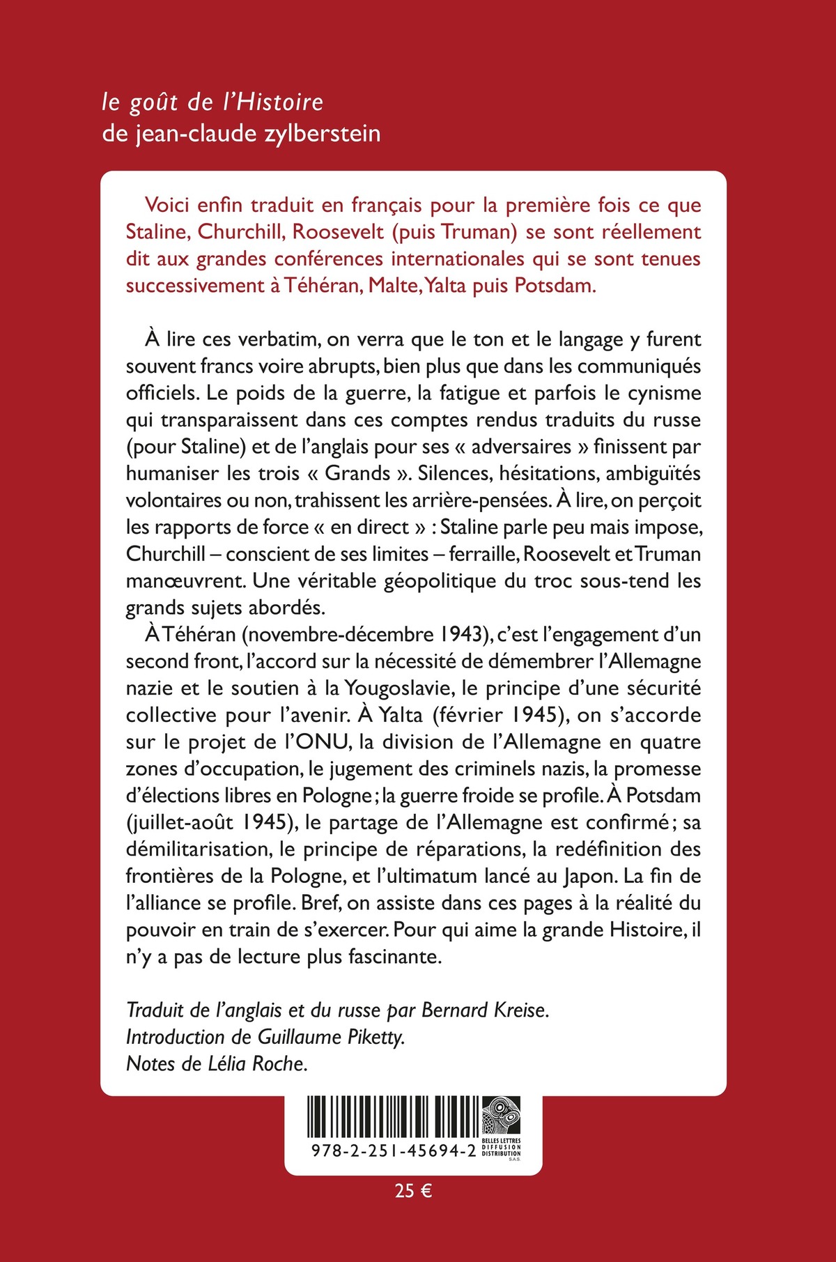 Verbatim des conférences de la Seconde Guerre mondiale