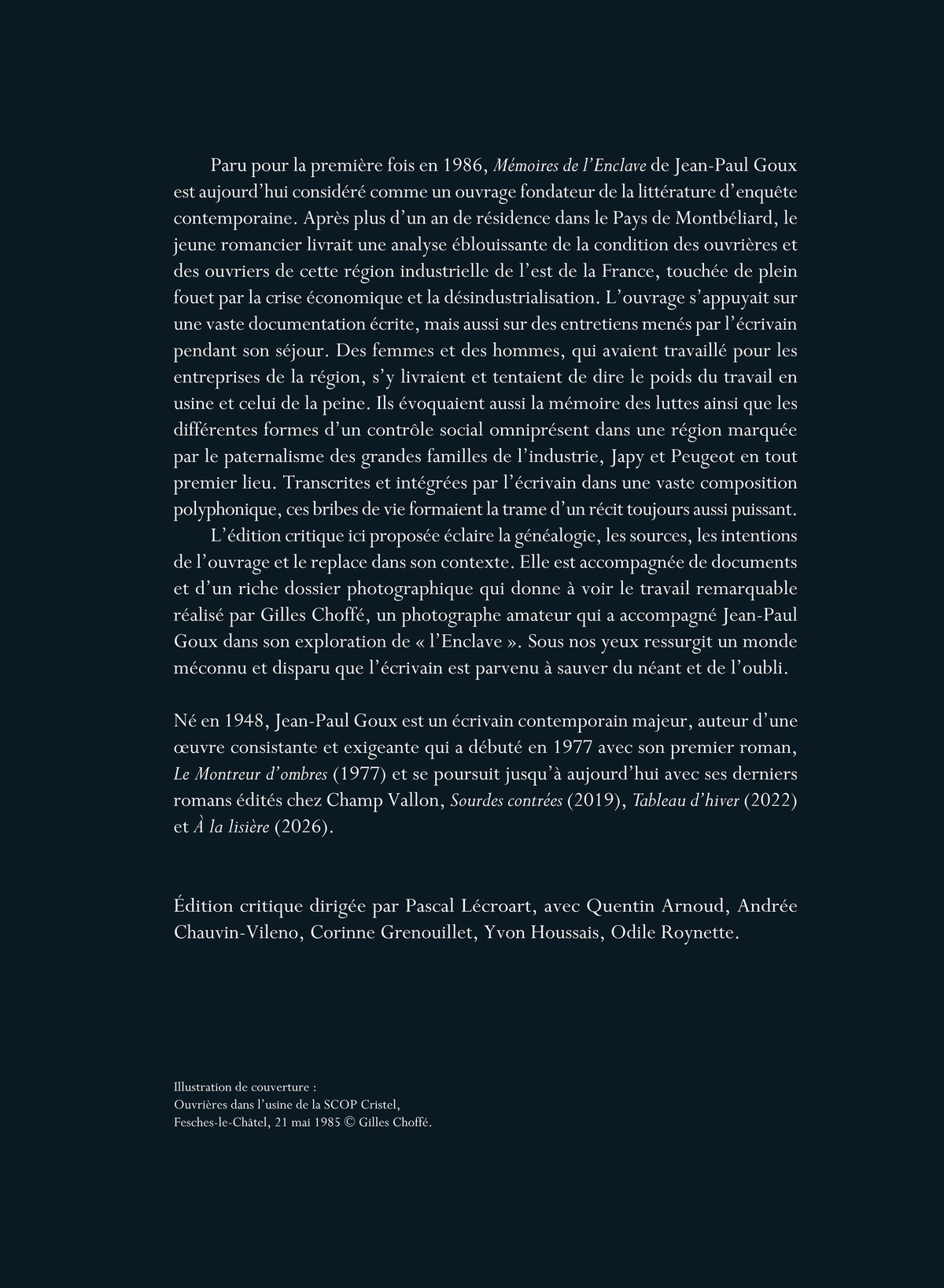 Mémoires de l'Enclave