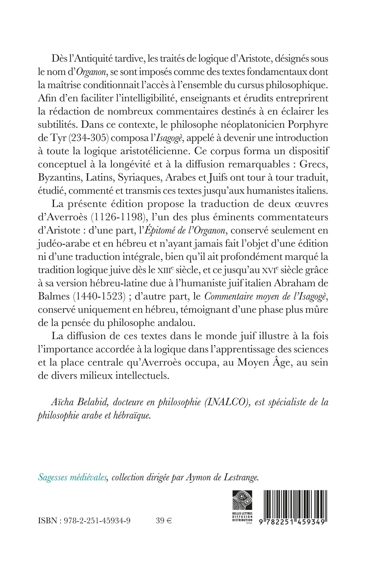 Épitomé de l’Organon d’Aristote