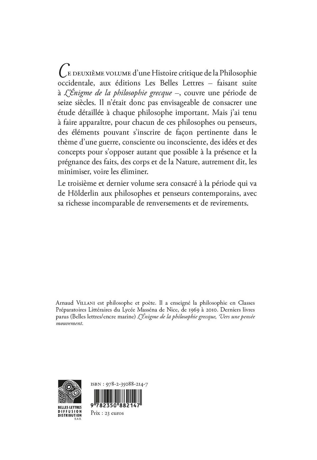 La recherche de l'absolu et le devenir des corps. De Plotin aux romantiques allemands.