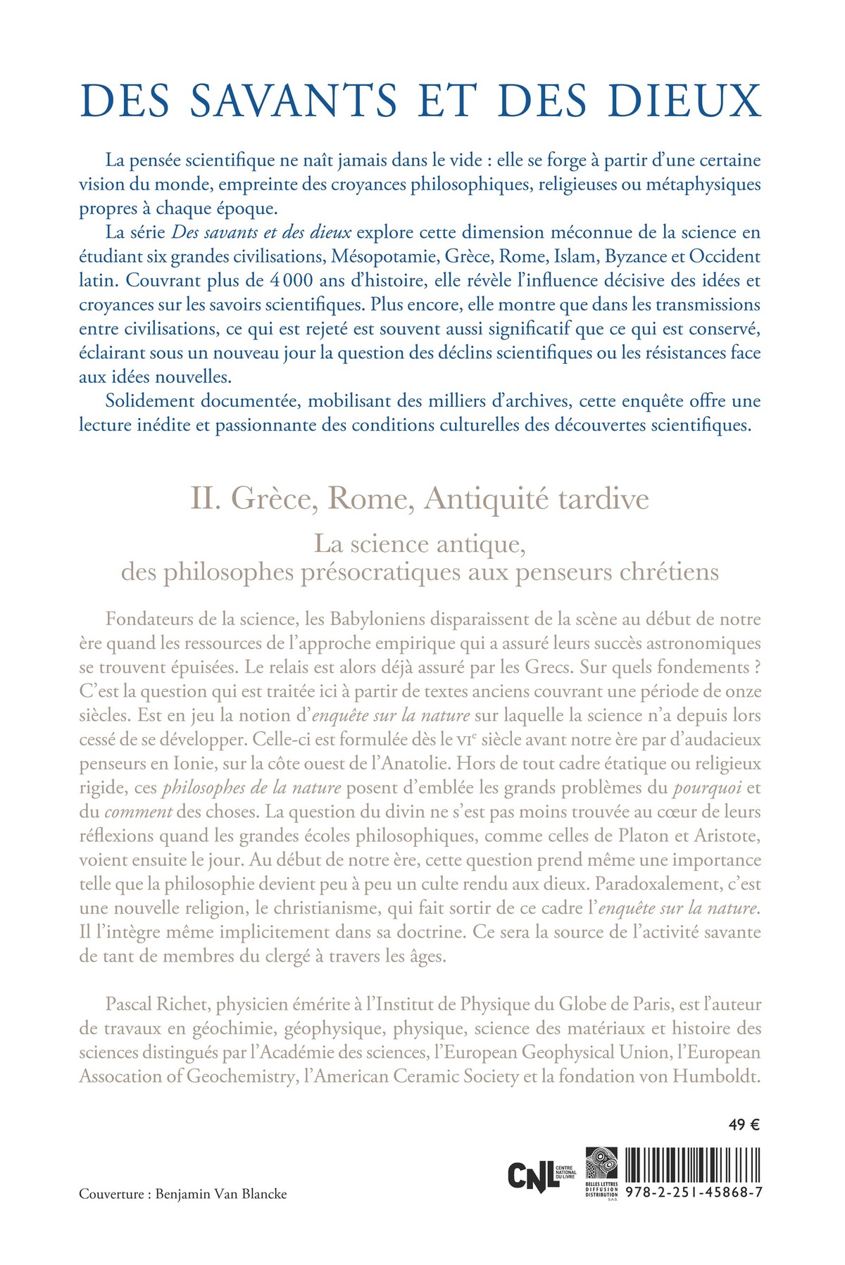 Des savants et des dieux