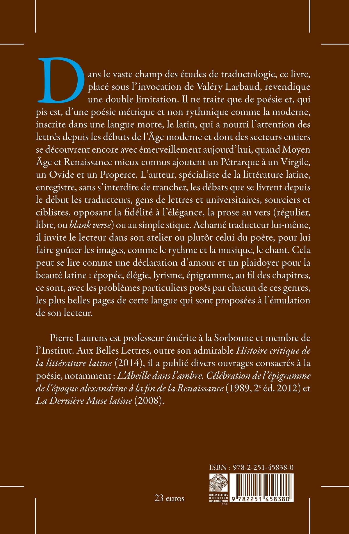 Dis-moi comment tu traduis les poètes