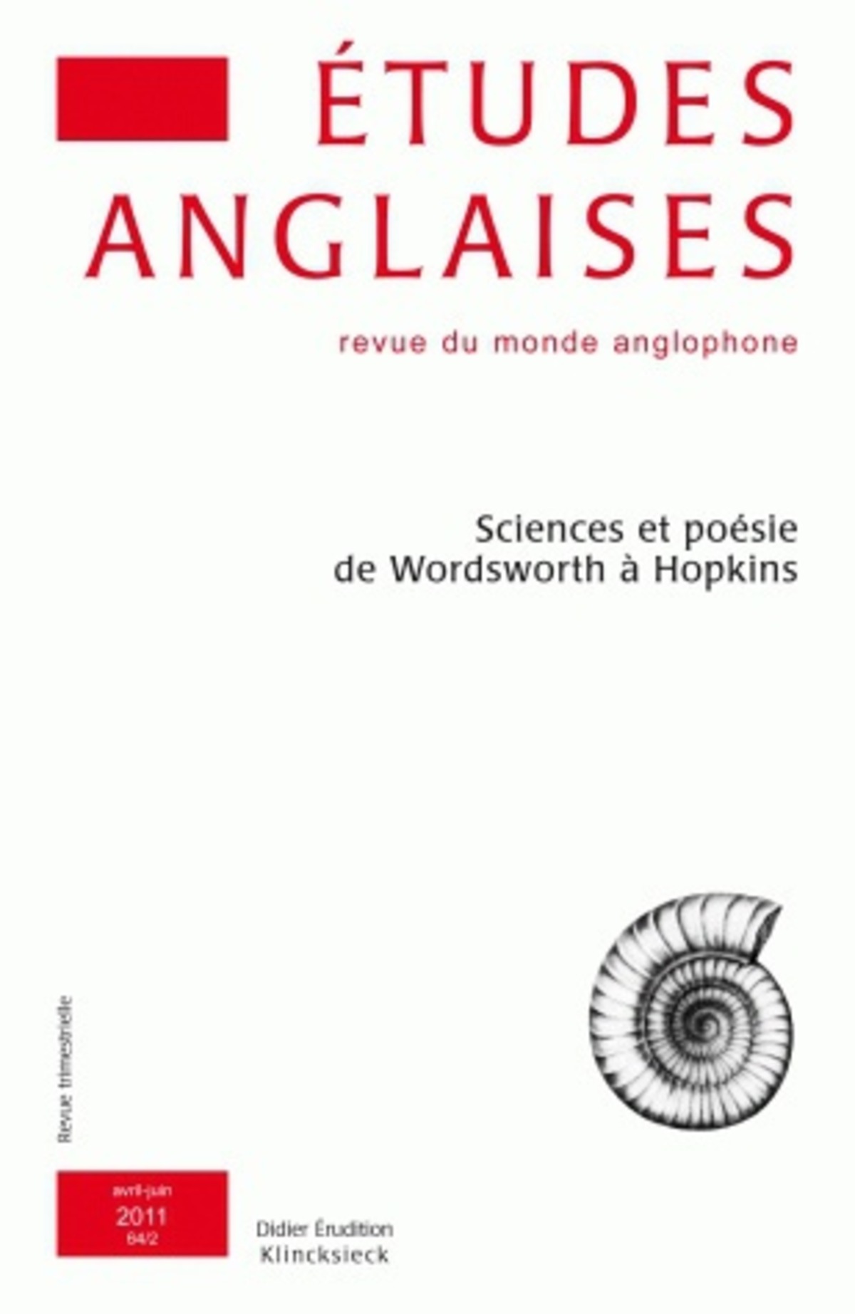 Études anglaises - N°2/2011