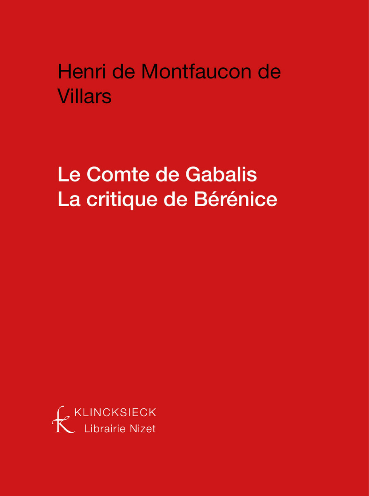 Le Comte de Gabalis. La critique de Bérénice