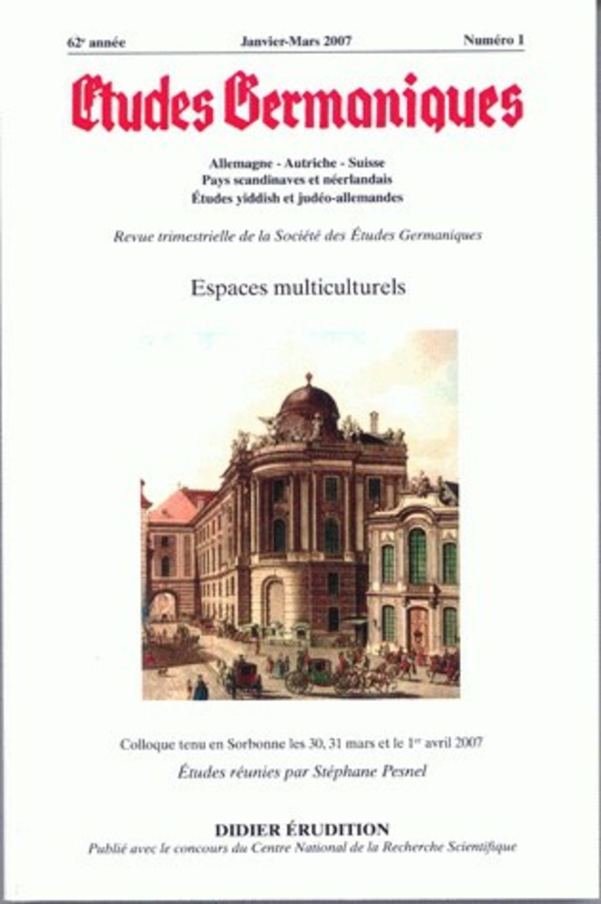 Études germaniques - N°1/2007