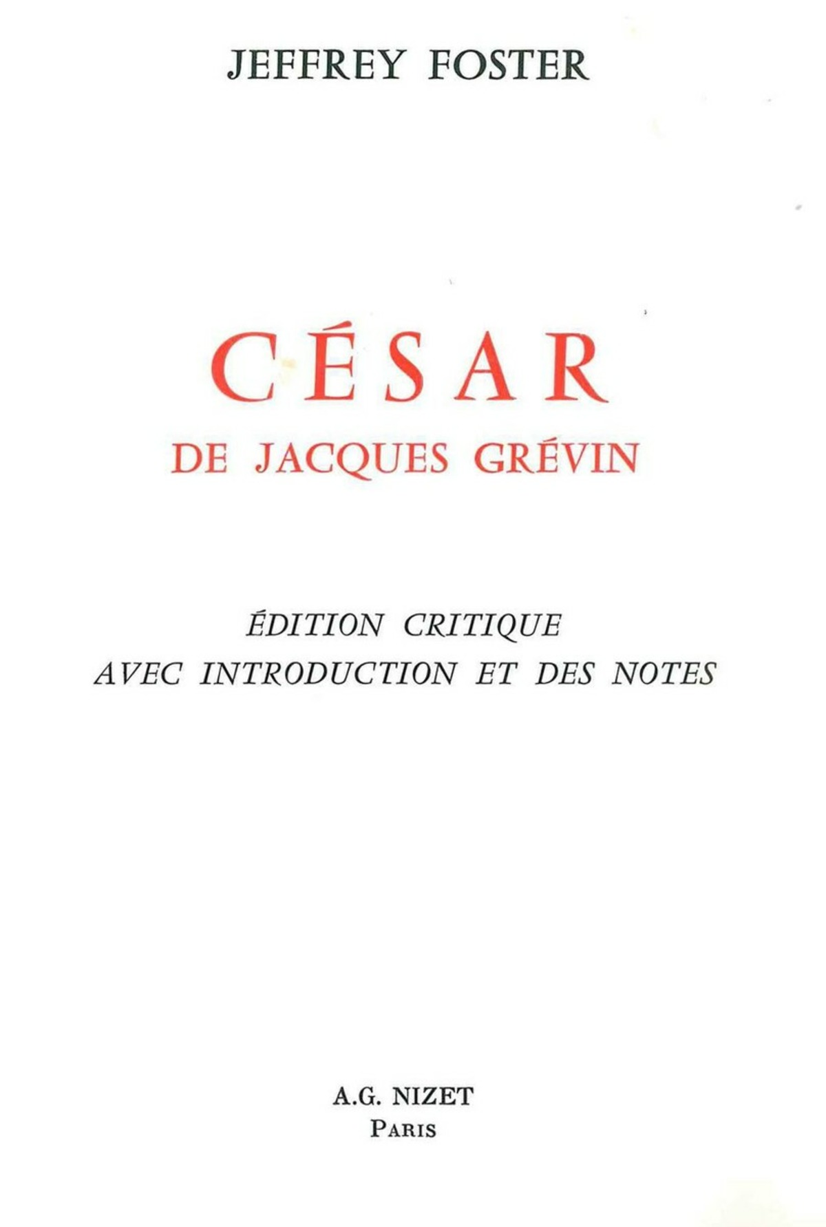 César, de Jacques Grévin