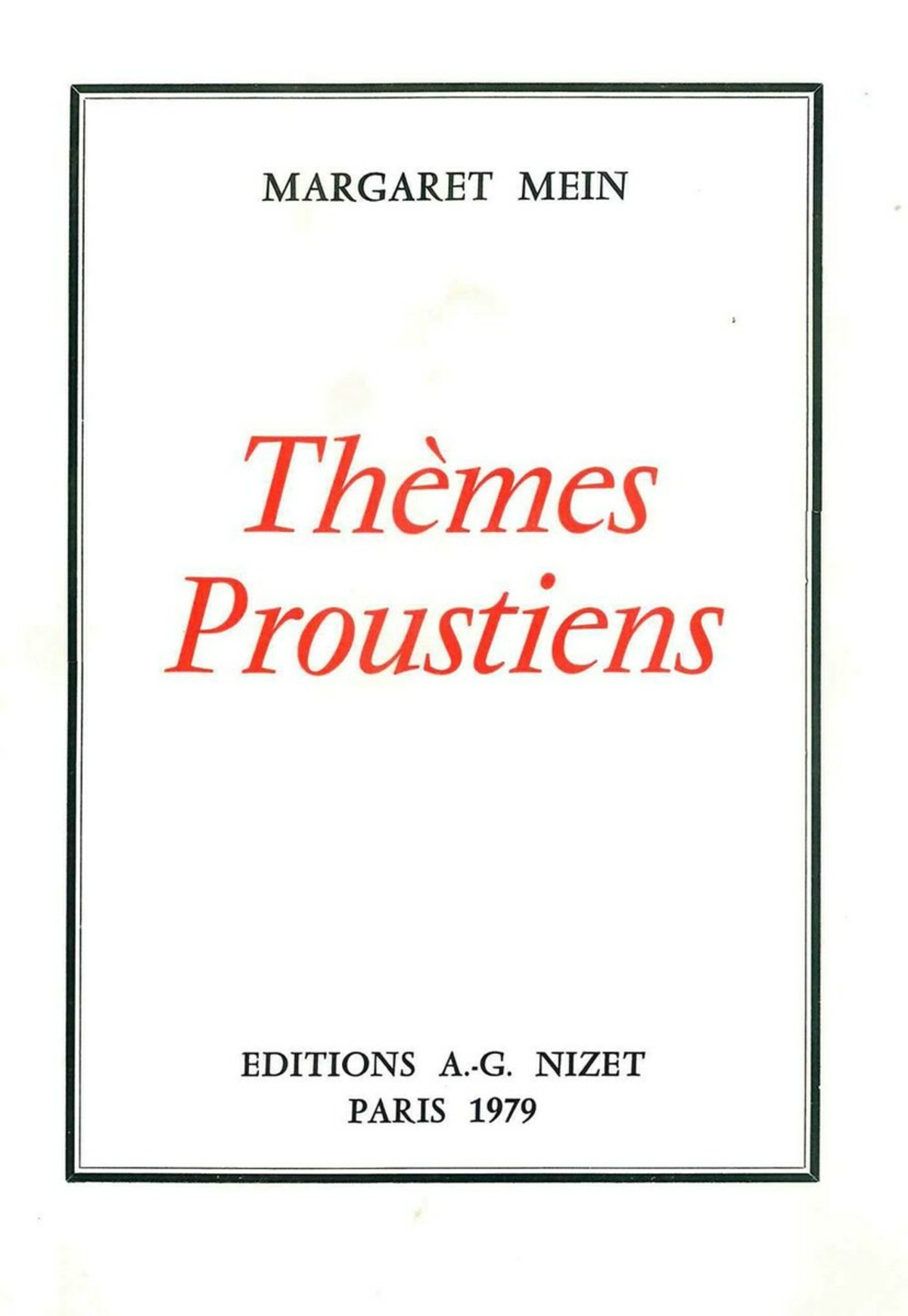 Thèmes Proustiens
