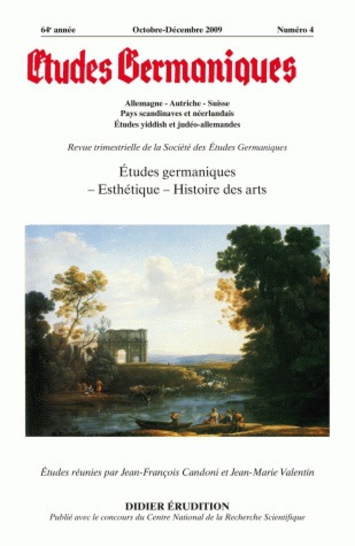 Études germaniques - N°4/2009