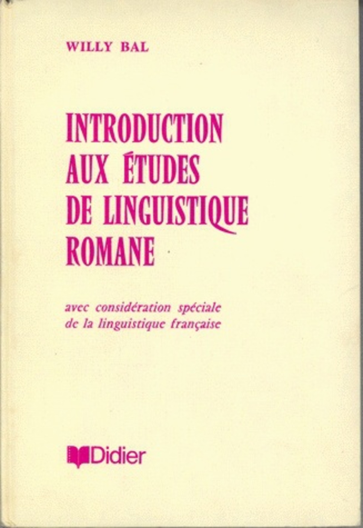 Introduction aux études de linguistique romane