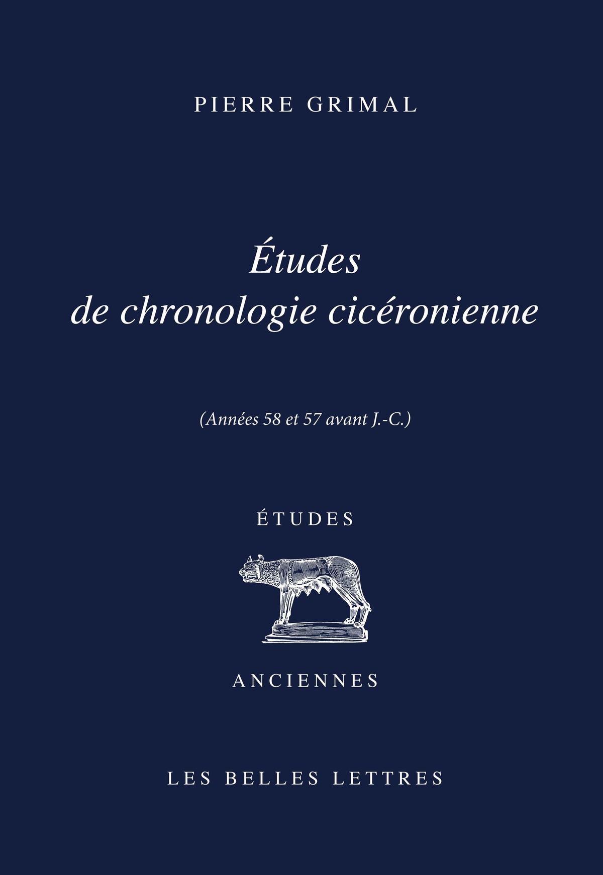 Etudes de chronologie cicéronienne