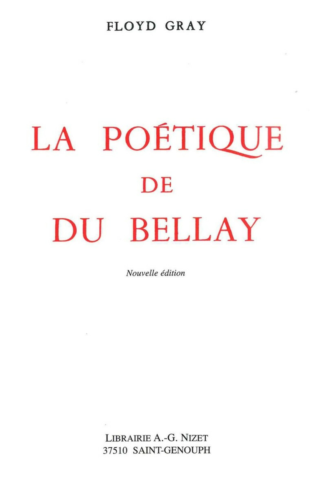 La Poétique de Du Bellay
