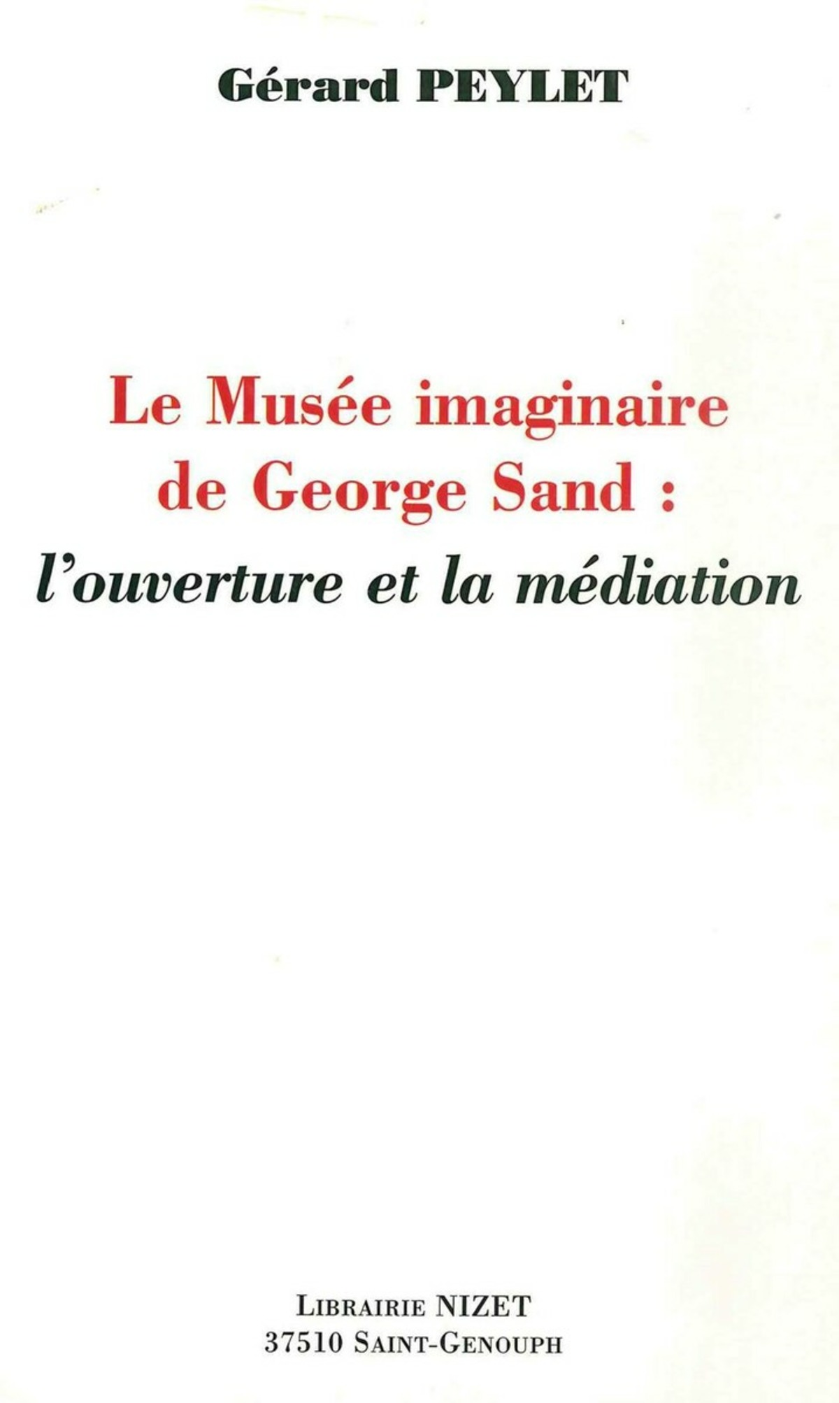 Le Musée imaginaire de George Sand