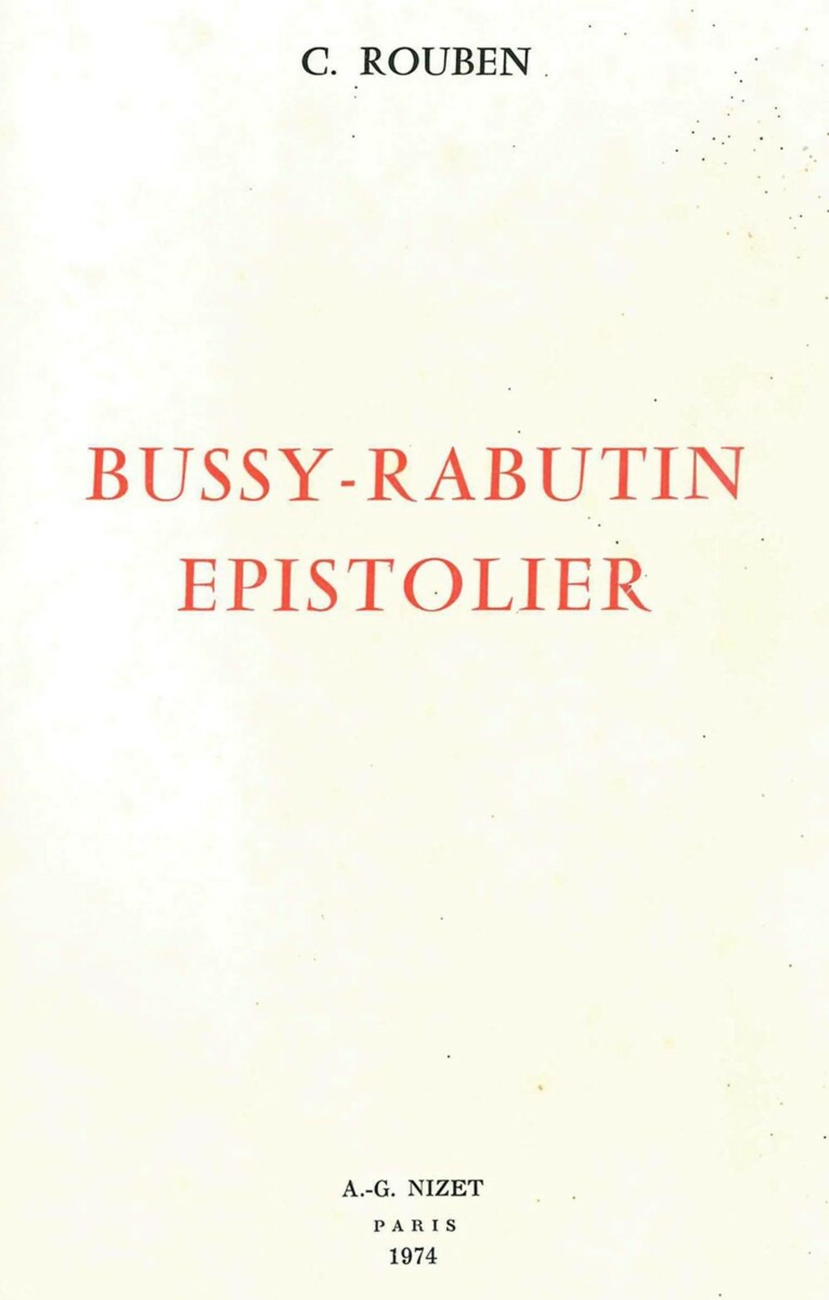 Bussy-Rabutin épistolier