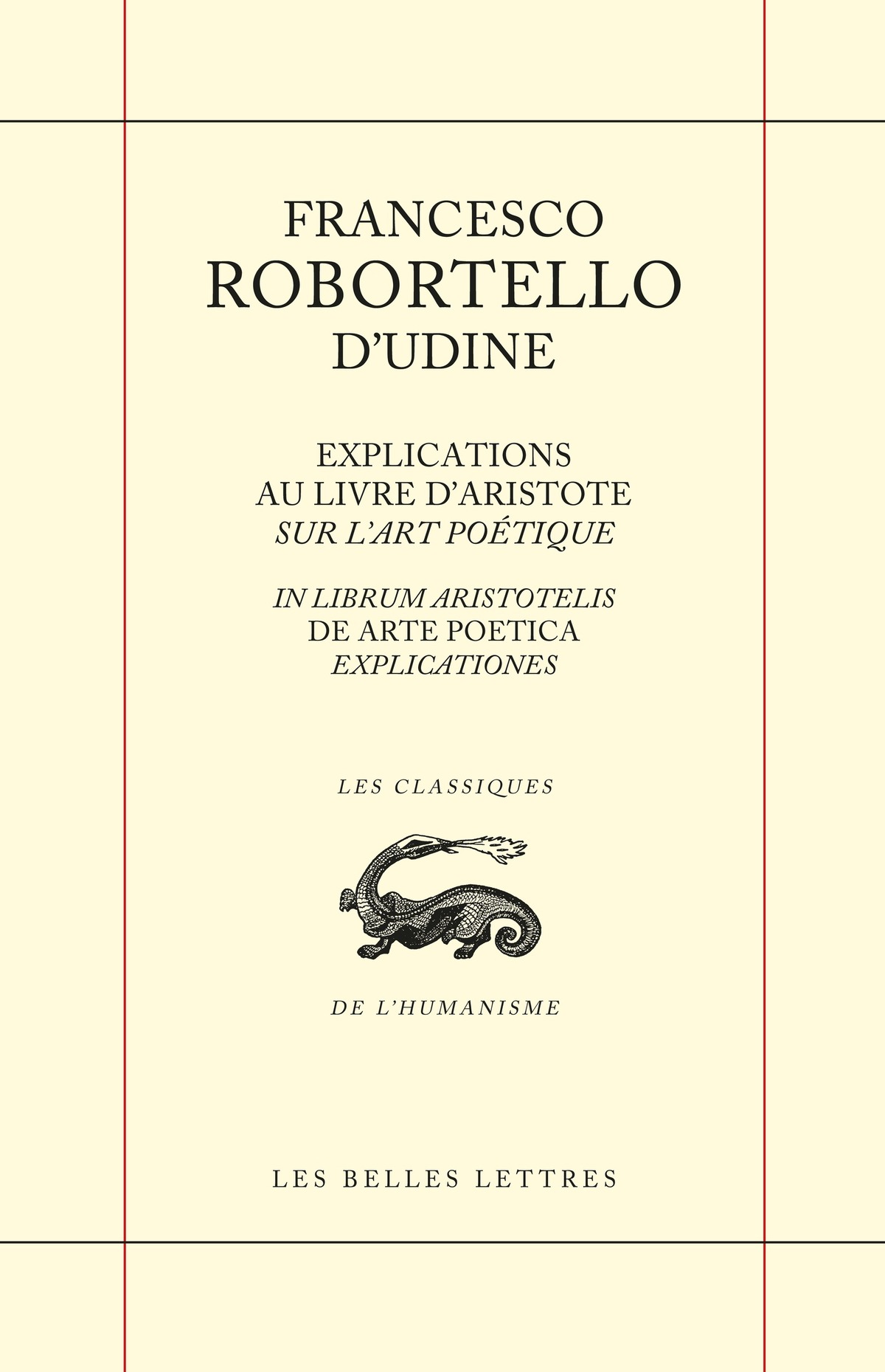 Explications au livre d'Aristote sur l'Art poétique