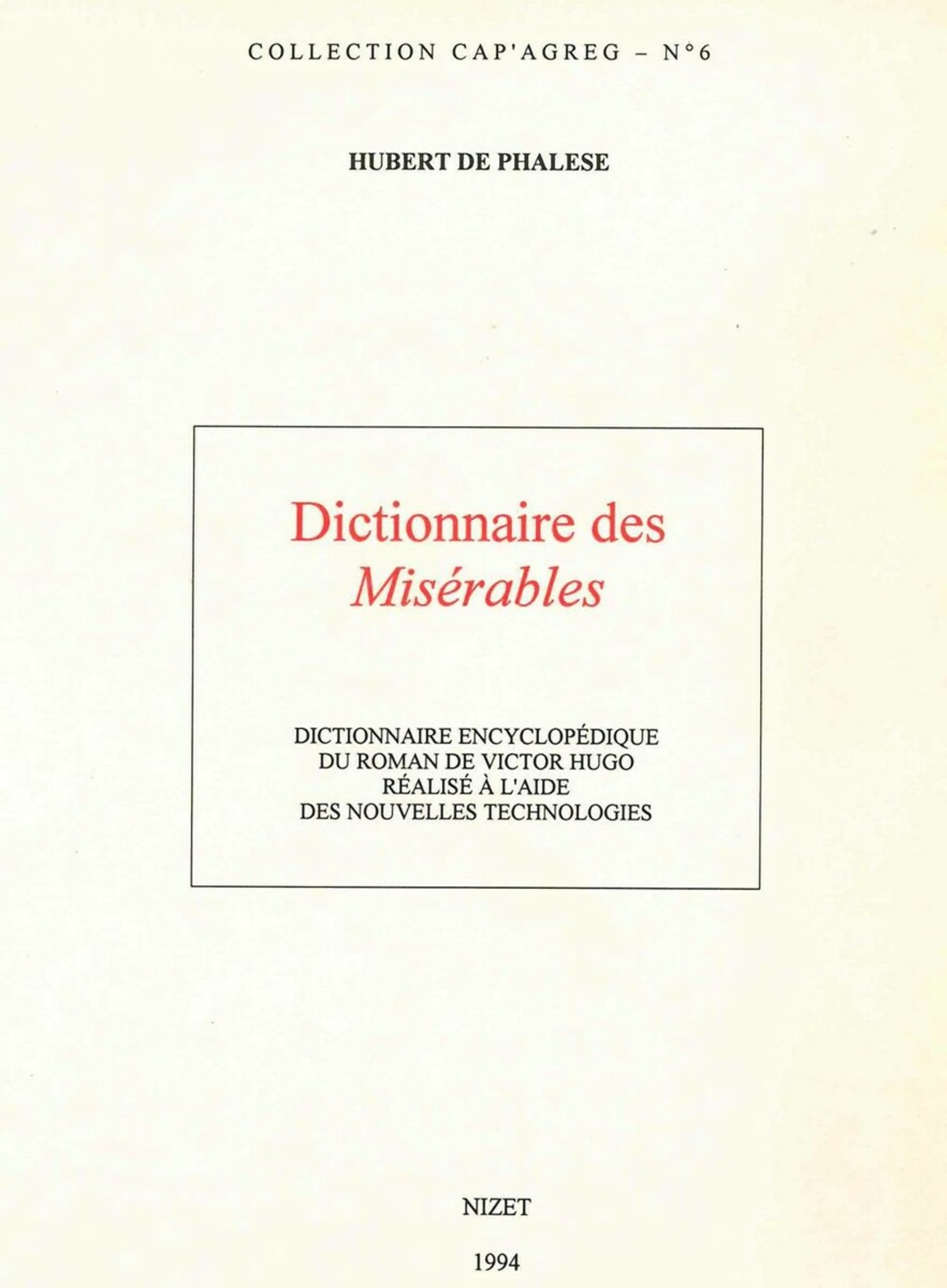 Dictionnaire des Misérables