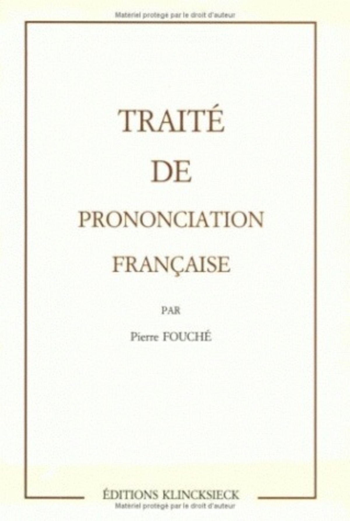 Traité de prononciation française
