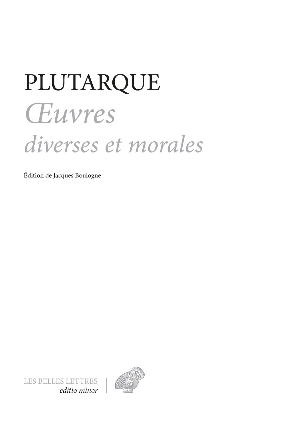 Œuvres diverses et morales