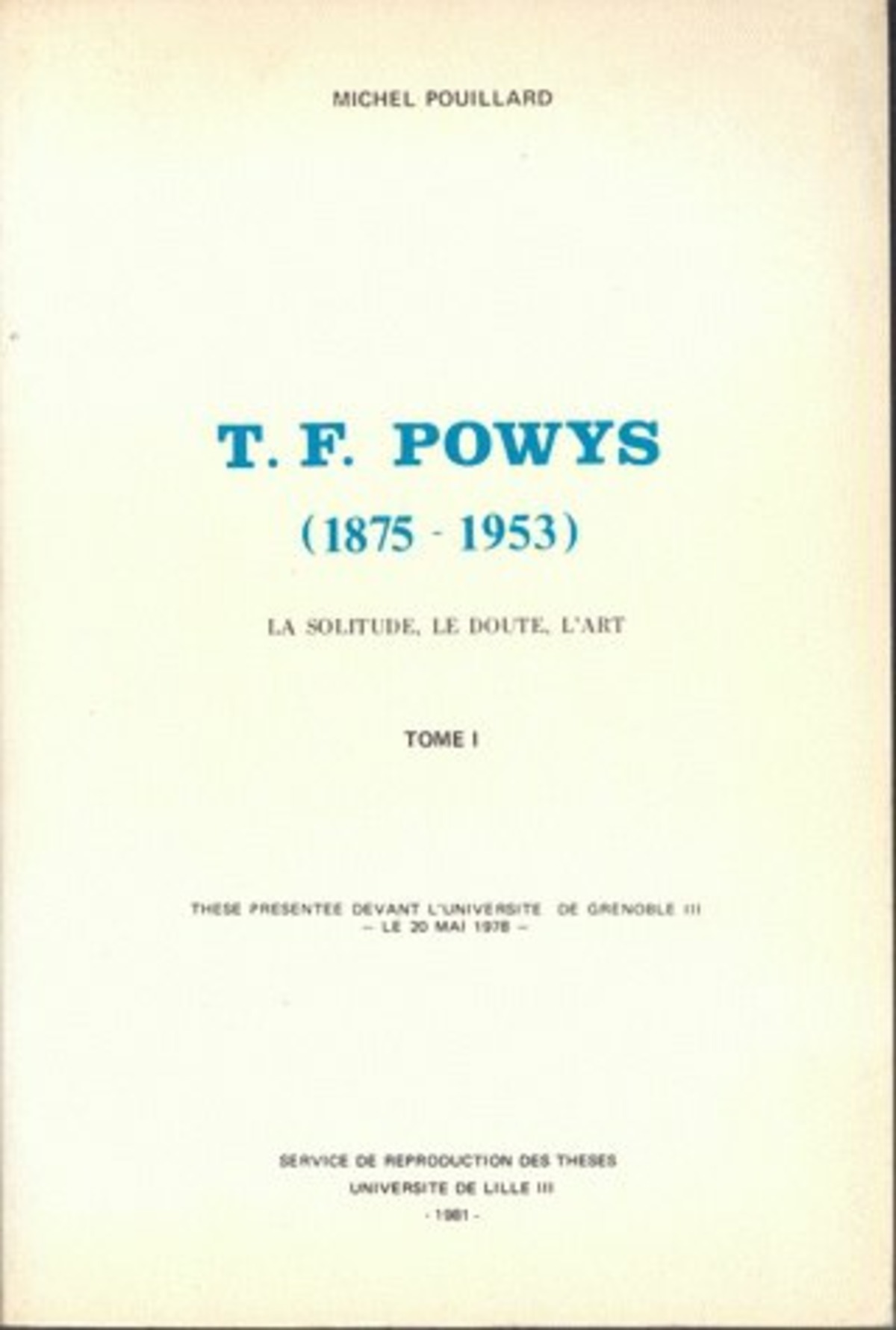 T. F. Powys (1875-1953)