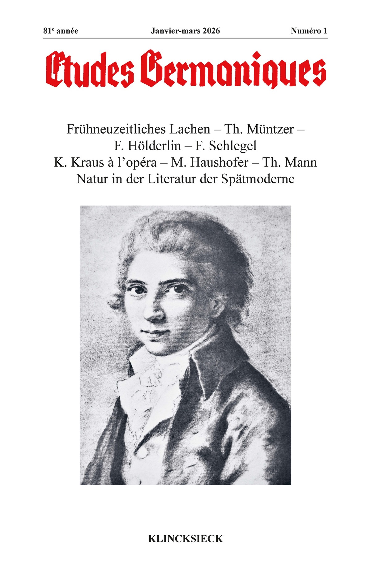 Études germaniques - N°1-2026