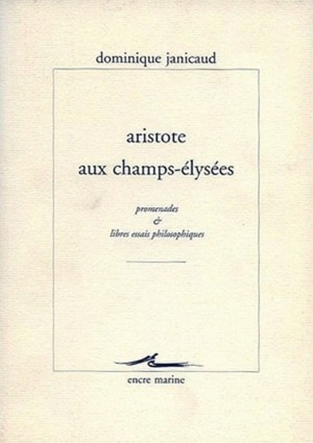 Aristote aux Champs-Élysées