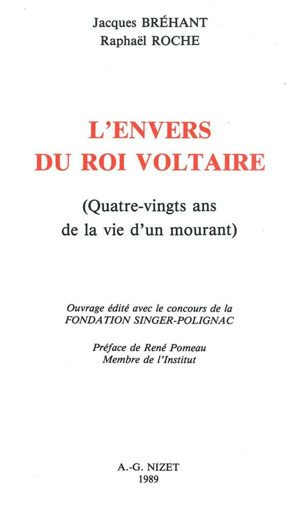 L'Envers du Roi Voltaire
