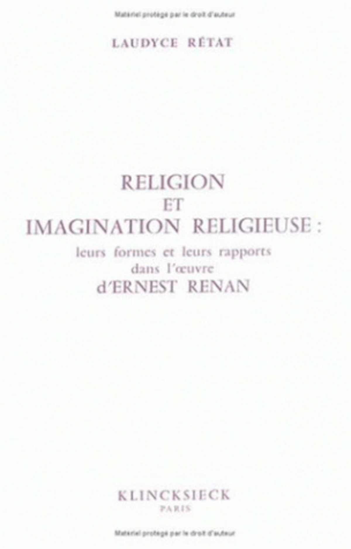 Religion et imagination religieuse