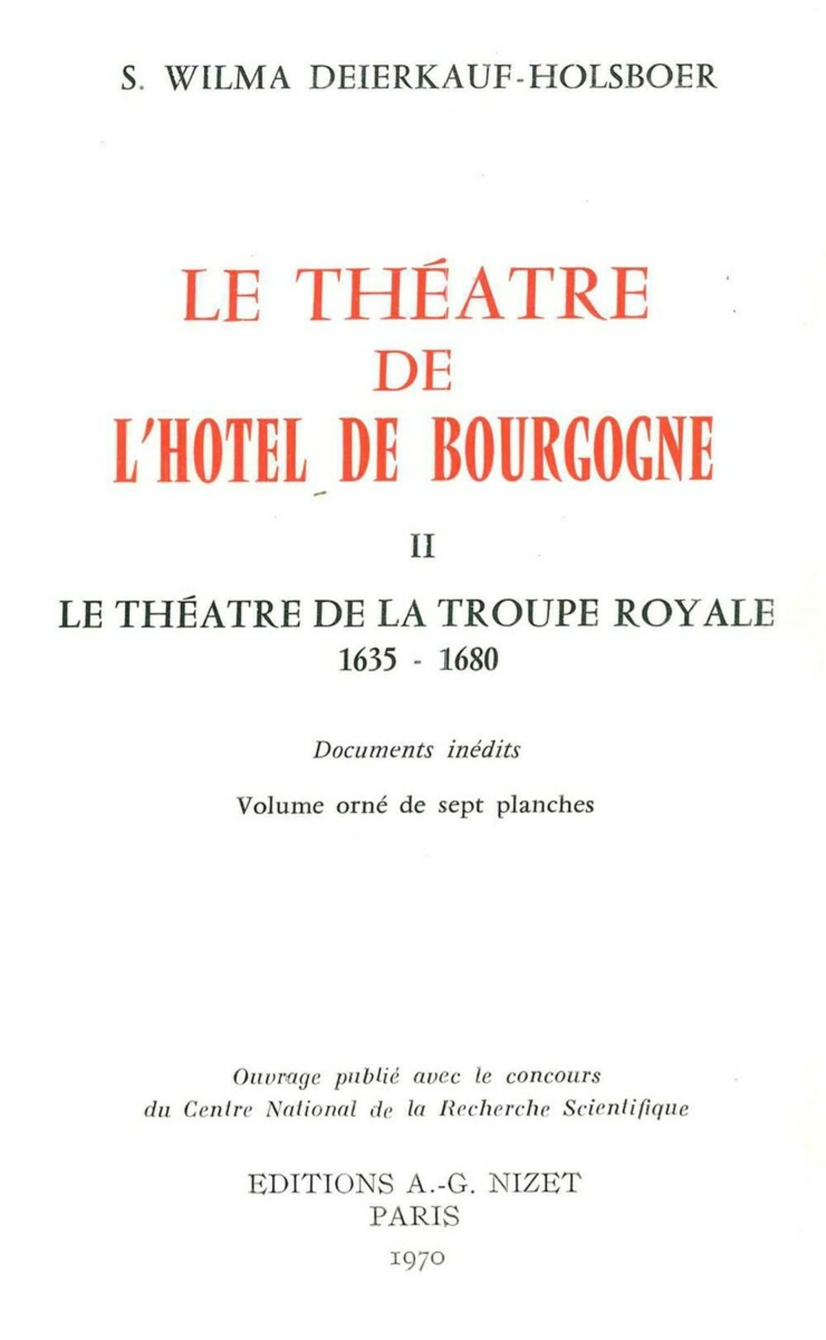 Le Théâtre de l'Hôtel de Bourgogne