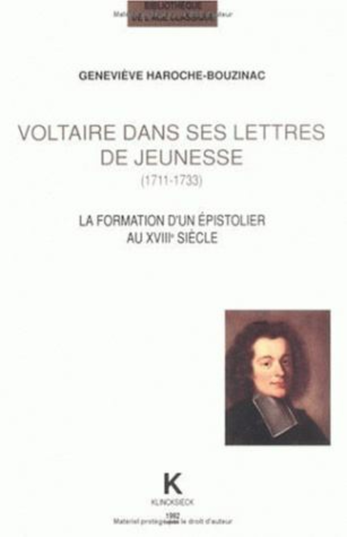 Voltaire dans ses lettres de jeunesse (1711-1733)