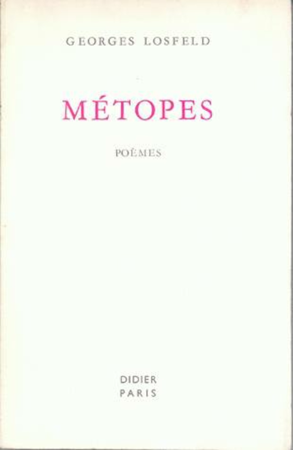 Métopes (poèmes)