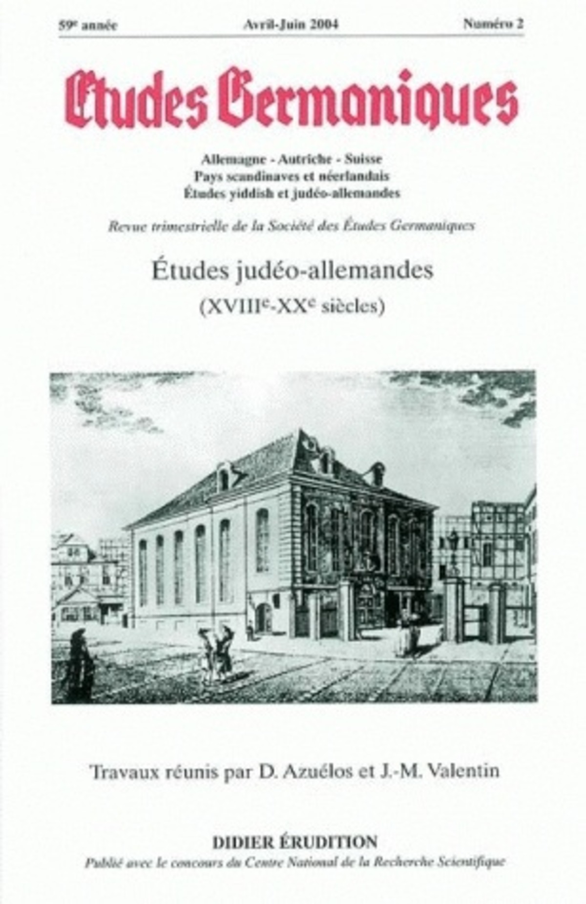 Études germaniques - N°2/2004
