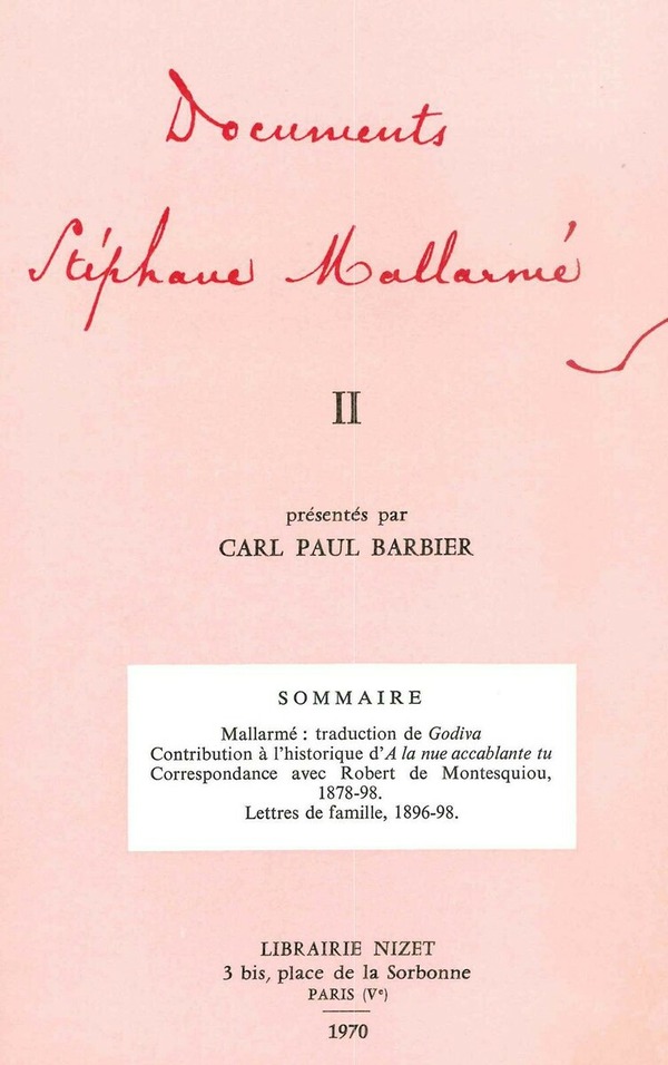 Documents Stéphane Mallarmé II