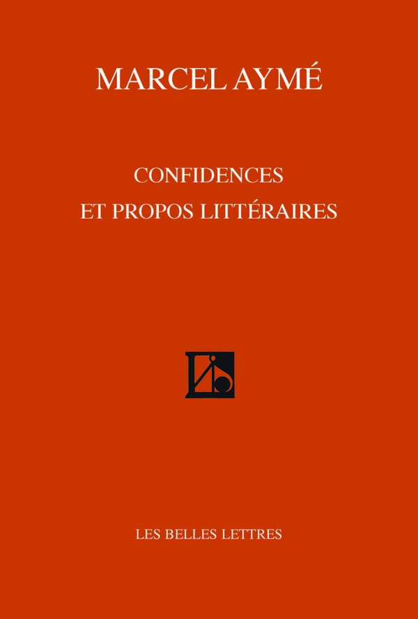 Confidences et propos littéraires