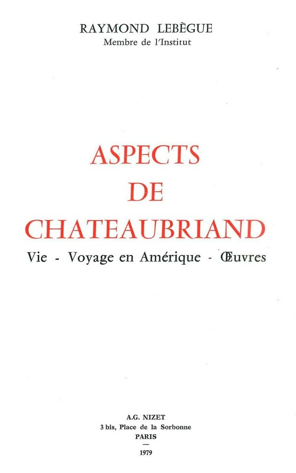 Aspects de Chateaubriand