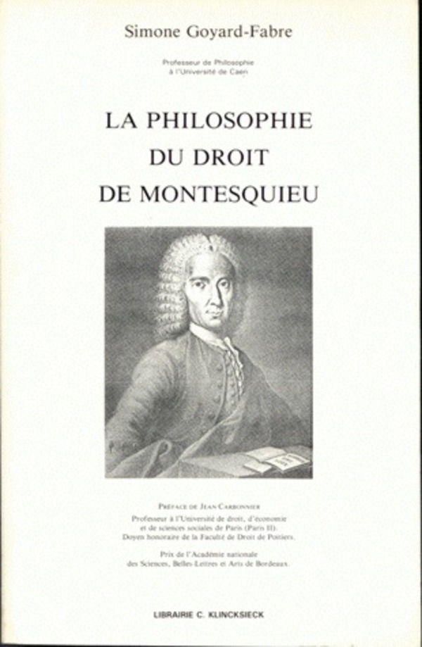 La Philosophie du droit de Montesquieu