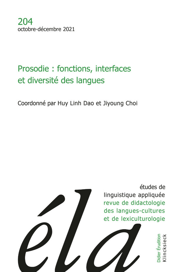 Études de linguistique appliquée - N°4/2021