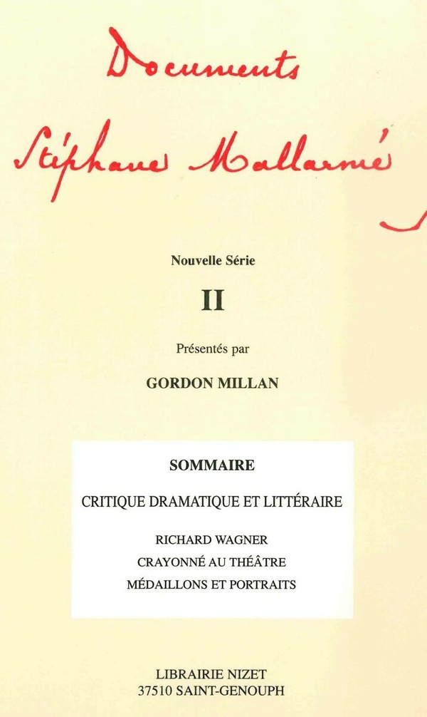 Documents Stéphane Mallarmé - Nouvelle série II