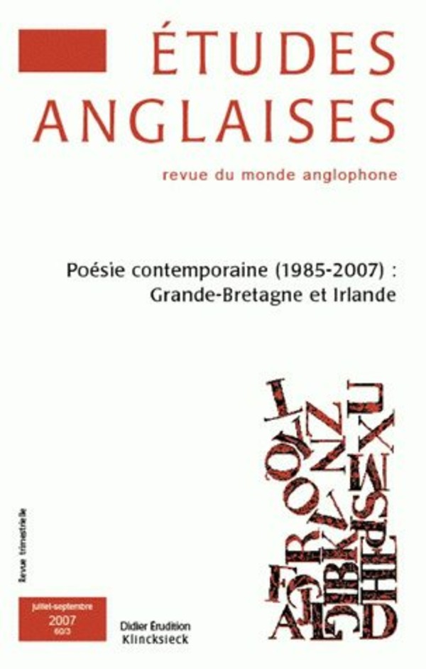 Études Anglaises - N°3/2007
