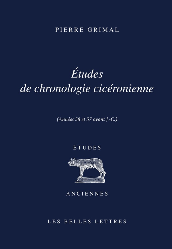 Etudes de chronologie cicéronienne