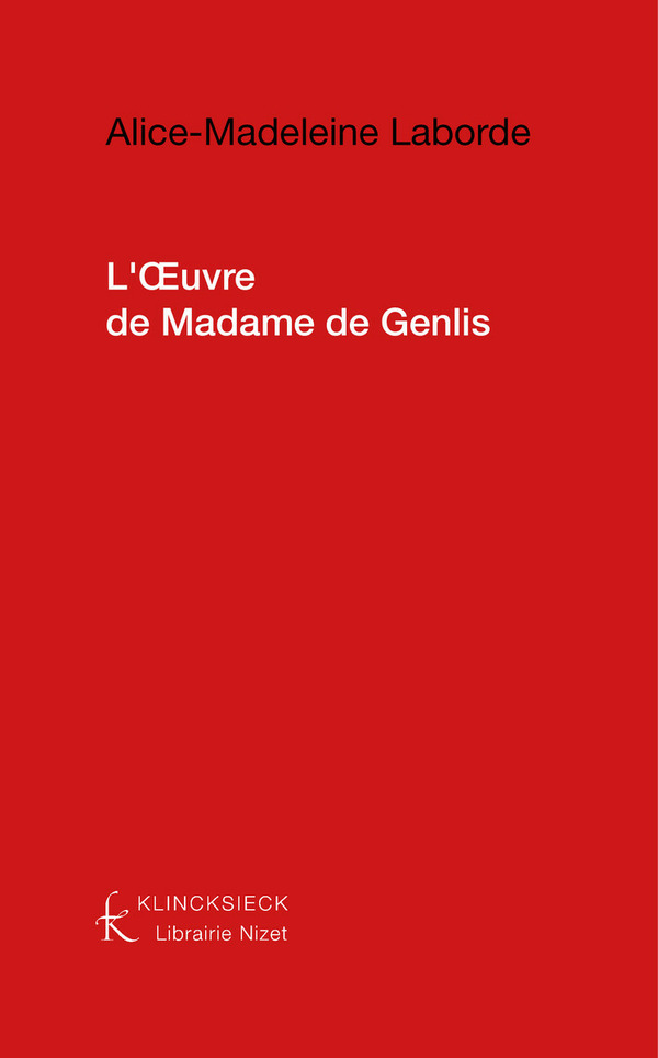 L'Œuvre de Madame de Genlis