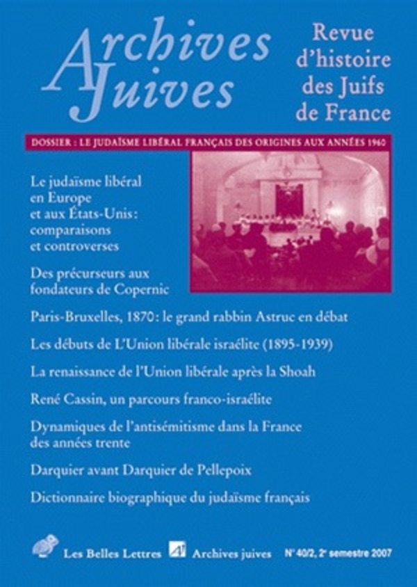 Archives Juives n°40/2