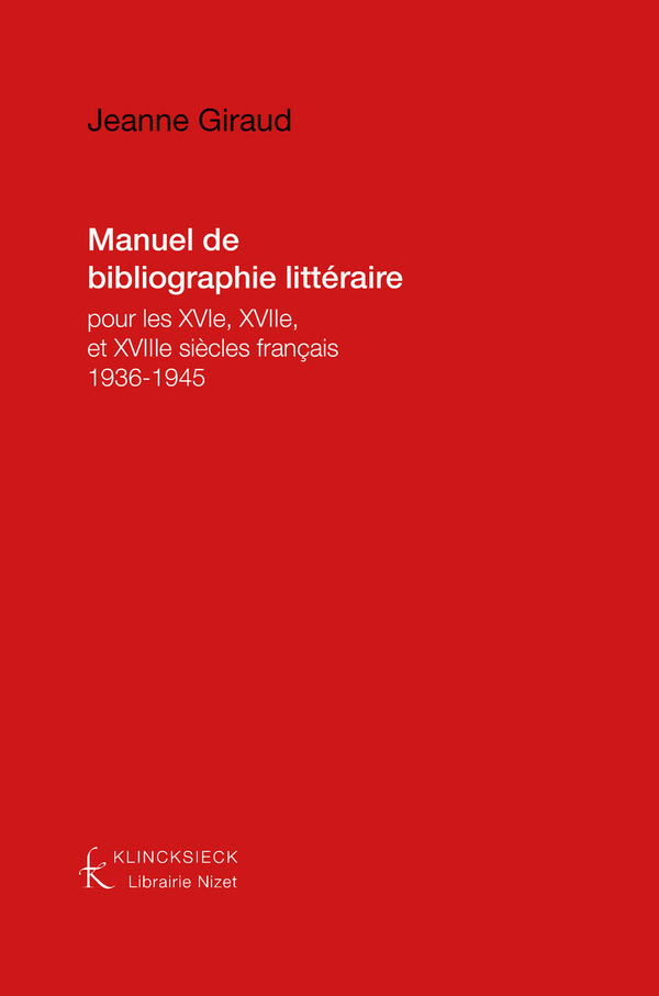 Manuel de bibliographie littéraire