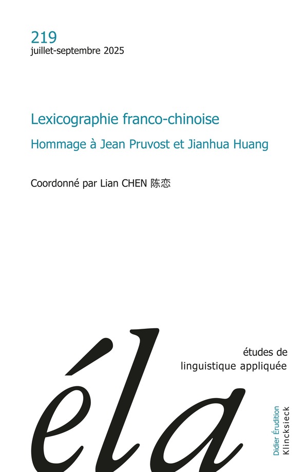 Études de linguistique appliquée - n°3-2025