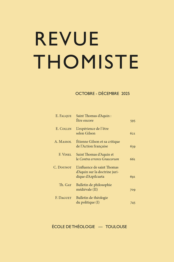 Revue thomiste - N°4/2025