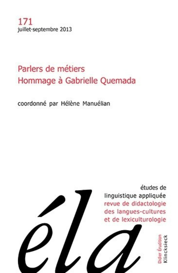 Études de linguistique appliquée - N°3/2013