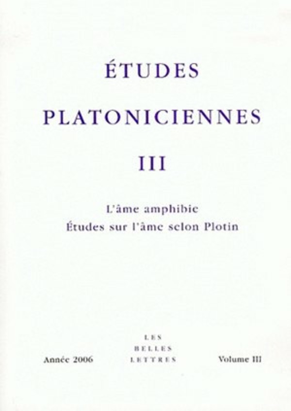 Études platoniciennes III