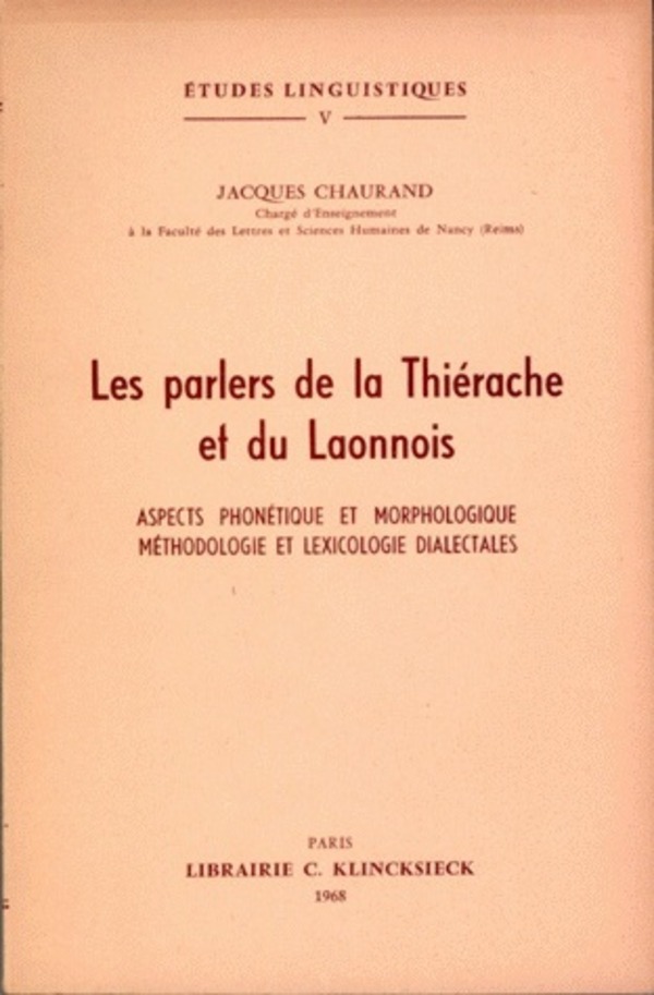 Les Parlers de la Thiérache et du Laonnois
